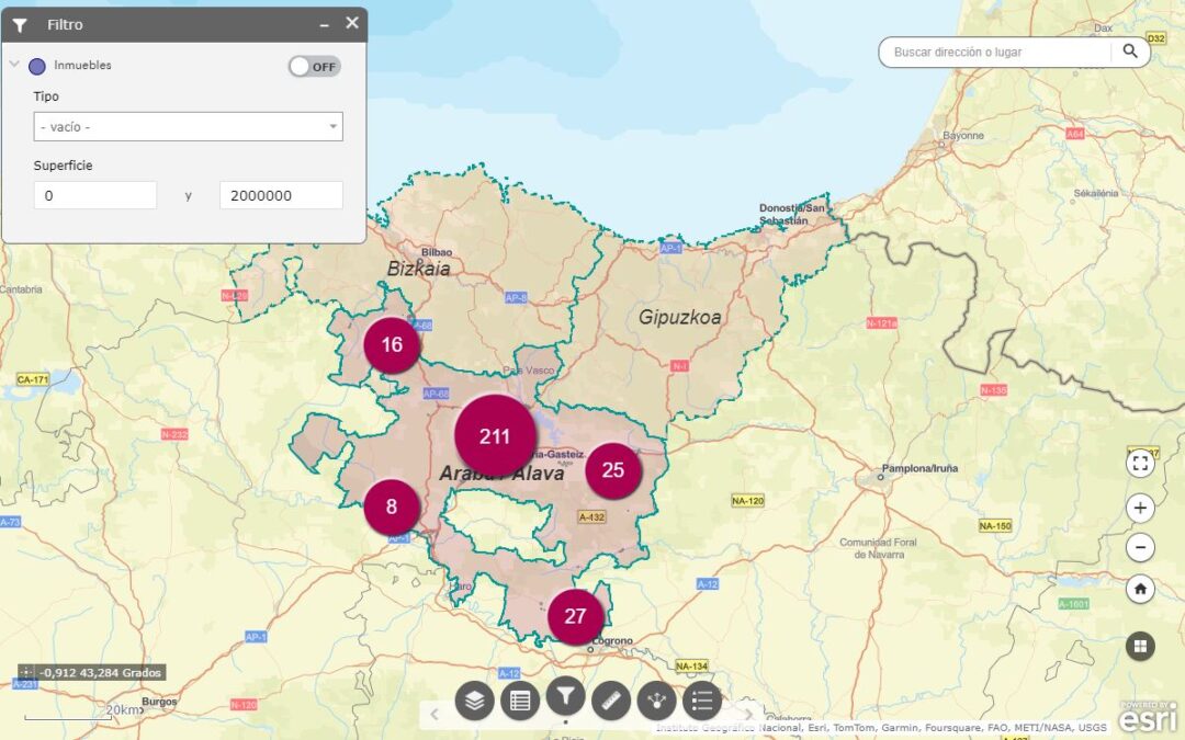Buscador de parcelas y pabellones industriales